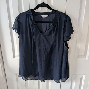 LC Lauren Conrad Navy Blouse